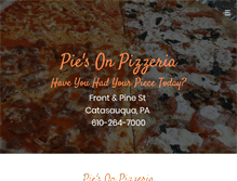 Tablet Screenshot of piesonpizzeria.com